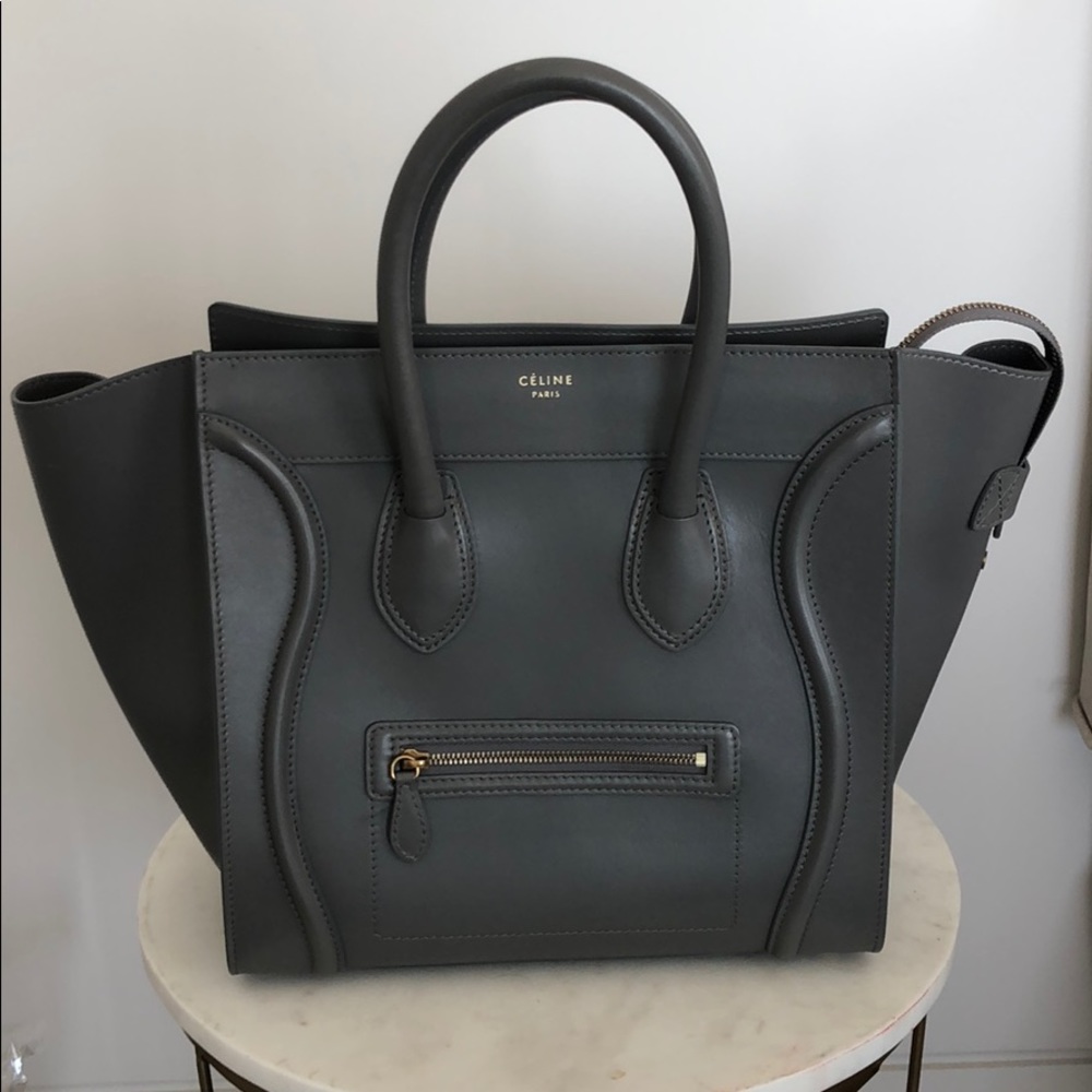 Authentic Celine luggage bag smooth leather mini
